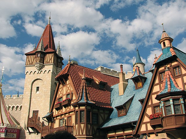 Fairy tale style architecture at Fantasyland in Magic Kingdom