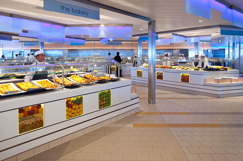 Buffet Area  on Norwegian Cruises.