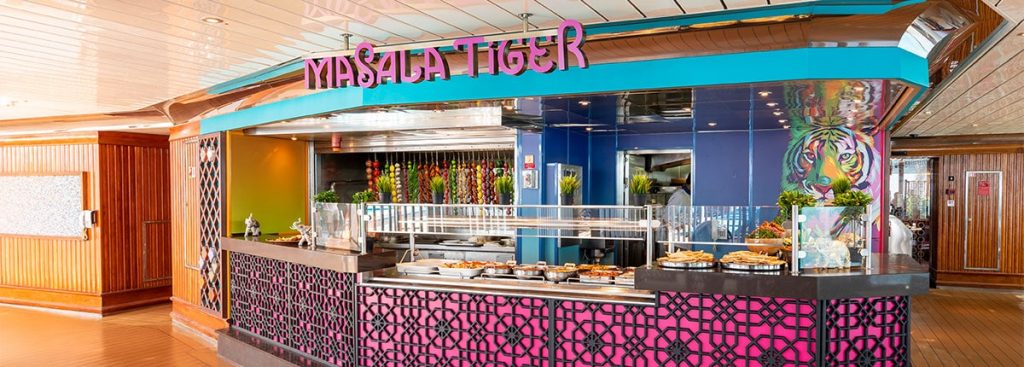 Get Indian Food at Masala Tiger on Carnival Cruise Ships.